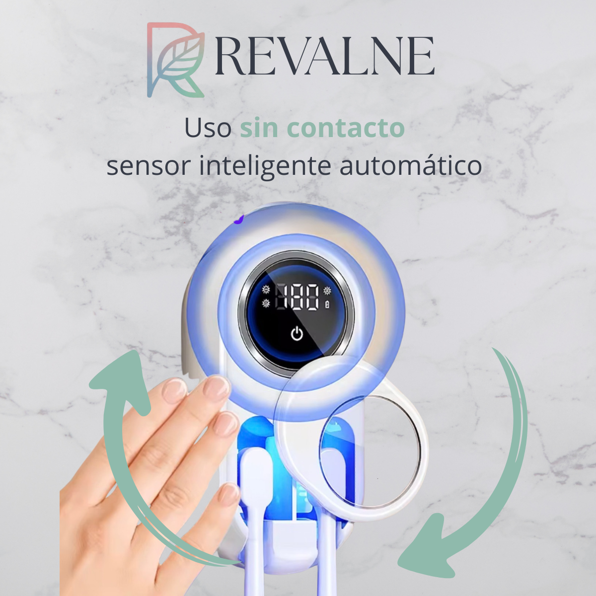 REVALNE PureUV™ – Esterilizador UV para Cepillos de Dientes compacto para uso diario